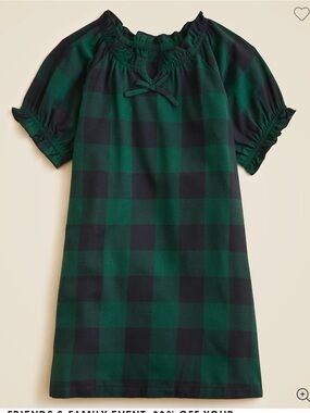 Crewcuts Green and Black Buffalo Plaid Nightgown